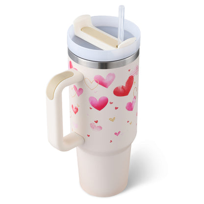 1.2L Insulated Tumbler – With Handle, Straw &amp; Lid | Ideal for the Car, Gym or Office