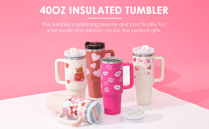1.2L Insulated Tumbler – With Handle, Straw &amp; Lid | Ideal for the Car, Gym or Office