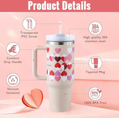 1.2L Insulated Tumbler – With Handle, Straw &amp; Lid | Ideal for the Car, Gym or Office